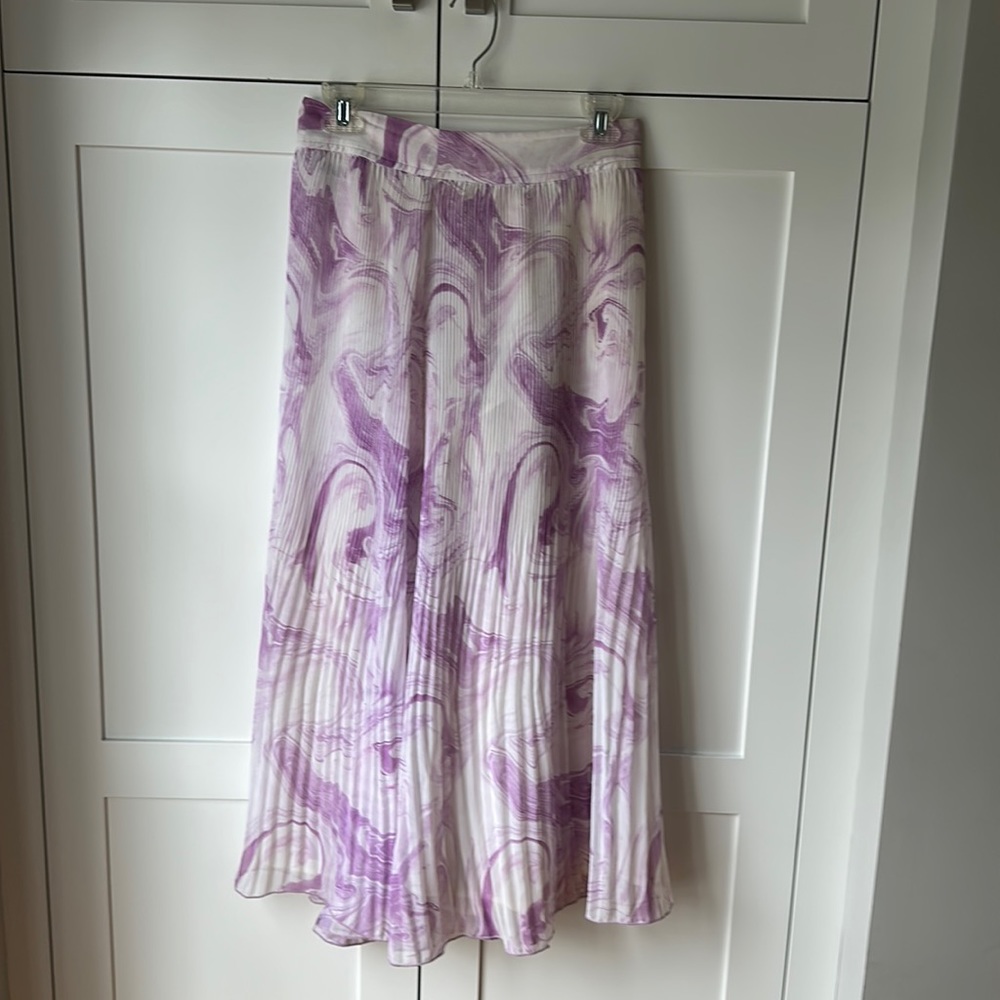 Ganni Women's Pleated Georgette Skirt - Orchid Bloom